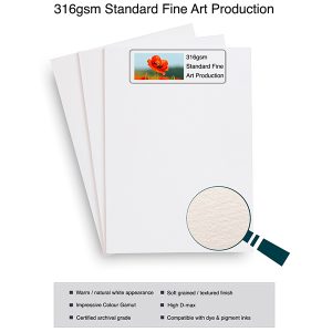 Product info for 316gsm Standard Fine Art Production Paper