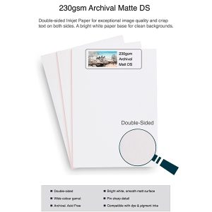 Key info for 230gsm archival matt paper