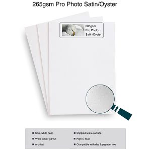 Product info for 265gsm Pro Photo Satin Paper